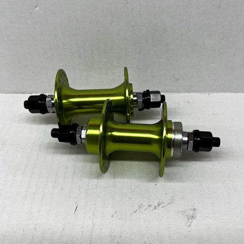 Green bmx hub set - green, 36h